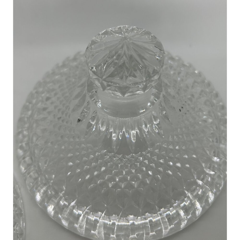 Vintage Candy Dish with Lid Leonard Silver - Empress Lead Crystal Powder Box - Picture 8 of 10